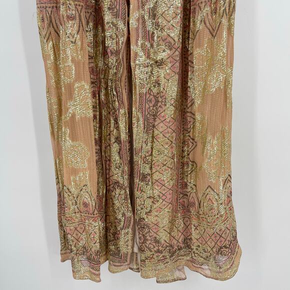 Hemant and Nandita Pink and Gold Maxi Dress - Picture 11 of 16